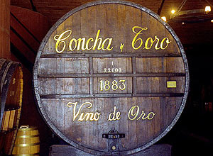 Barril da vinícola chilena Concha y Toro