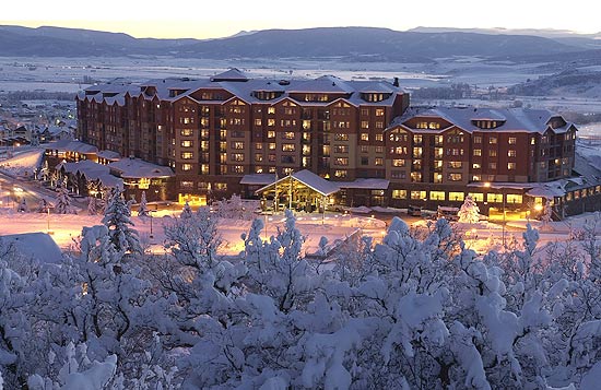 Resort de Steamboat Grande; estao de esqui fica nas Montanhas Rochosas