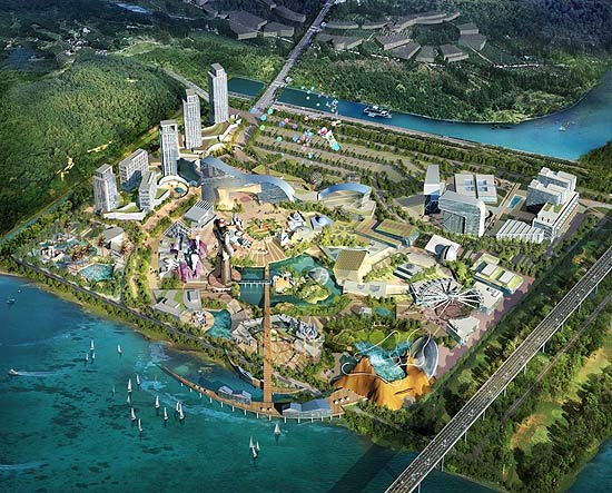 Concepção artística do Robot Land, parque temático que deverá ser construído na Coreia do Sul até o ano de 2013