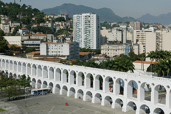 Vista dos Arcos da Lapa, no Rio de Janeiro; cidade agora tem site de hospedagem domiciliar