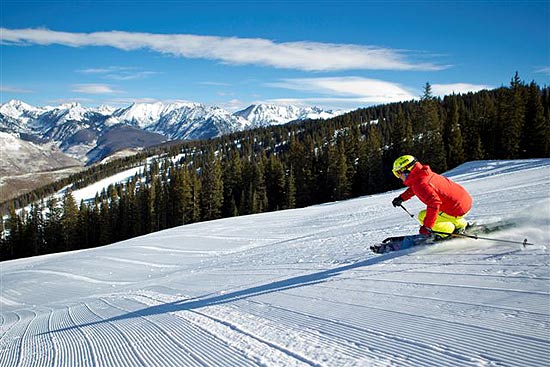 Pista de esqui em estao norte-americana; resorts j iniciaram temporada de inverno
