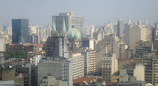 Vista de So Paulo do topo do edifcio Martinelli, no centro da cidade