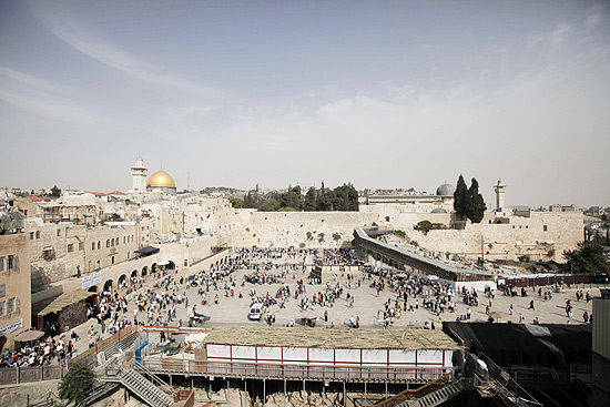 Vista do Muro das Lamentaes, em Jerusalm, Israel; nmero de turistas cresceu no pas de janeiro a setembro