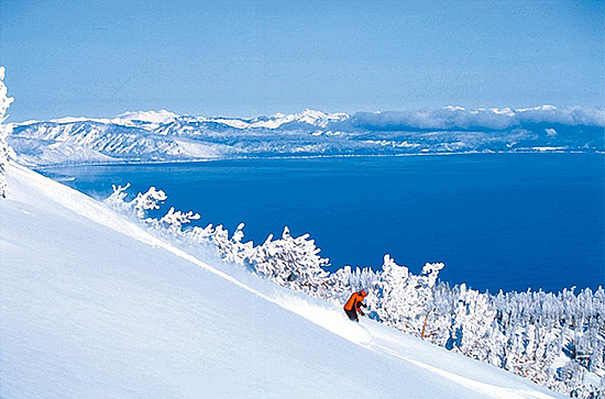 Vista da Heavenly, a maior estao de esqui de todo o entorno do lago Tahoe