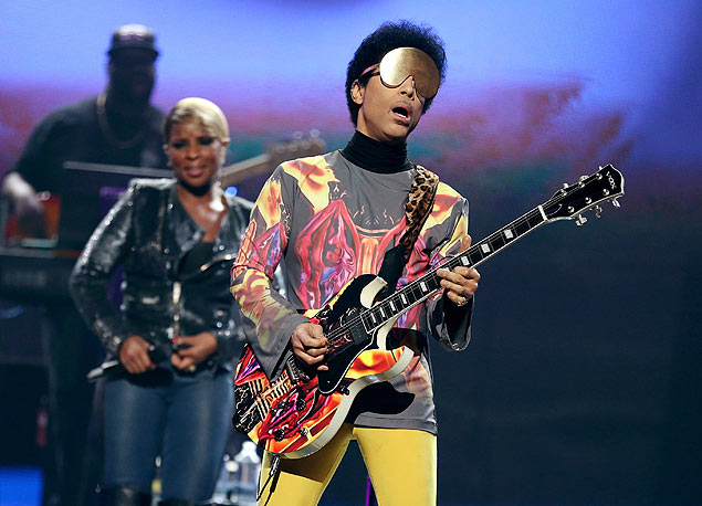 O cantor Prince durante show na Suíça