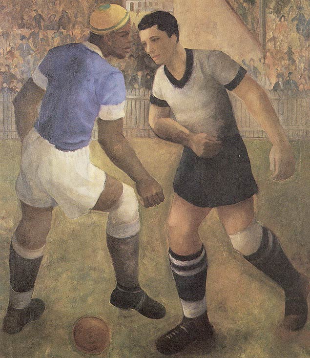 "Futebol" (1936), de Francisco Rebolo Gonsales (So Paulo, SP, 1902 - 1980), leo sobre tela, 87 x 64,2cm, Col. Antonio Hermann Azevedo, SP.