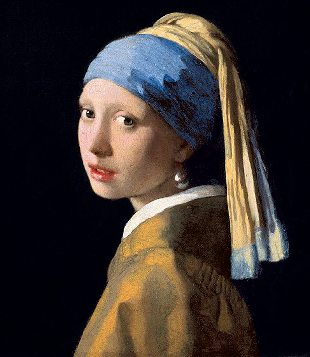 "Moa com Brinco de Prola", original de Johannes Vermeer de cerca de 1665
