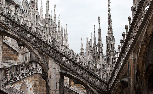 O Duomo de Milão, na Itália