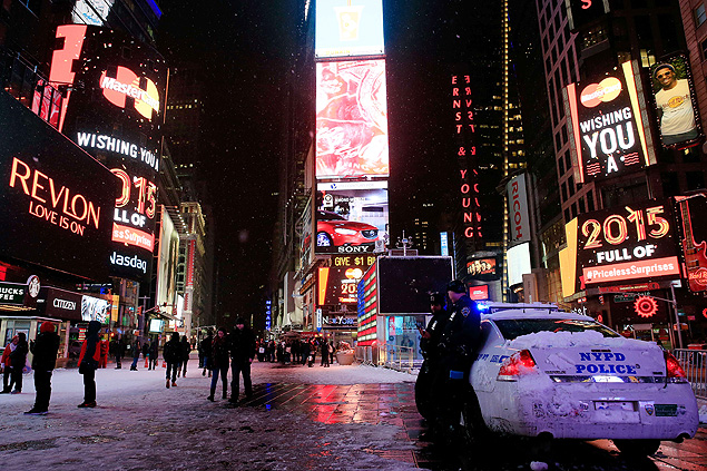 Cena noturna da Times Square, em Nova York