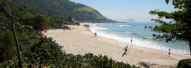 Vista da Prainha, no Rio, uma das praias com o certificado da Bandeira Azul