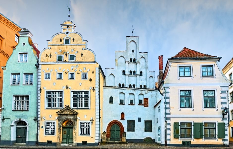 Prédios em Riga, na Letônia