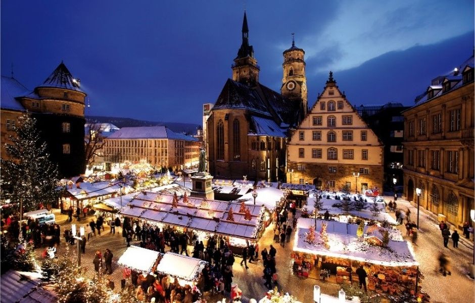 Mercado de Natal de Stuttgart, na Alemanha