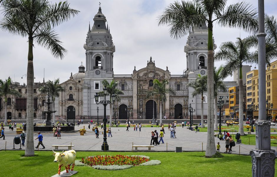  Catedral na praa das Armas, no centro histrico de Lima (Peru). (Foto: Jacek Kadaj/Fotolia) ***DIREITOS RESERVADOS. NO PUBLICAR SEM AUTORIZAO DO DETENTOR DOS DIREITOS AUTORAIS E DE IMAGEM***