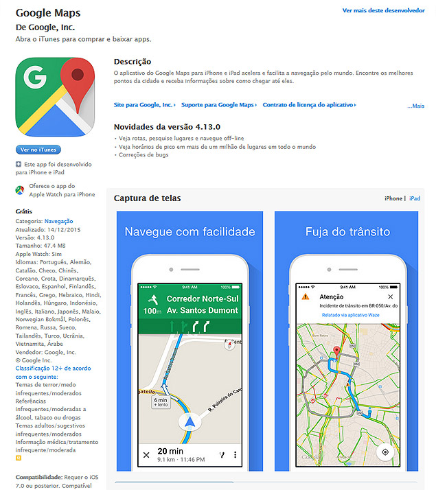 Aplicativos para viagem - google maps 