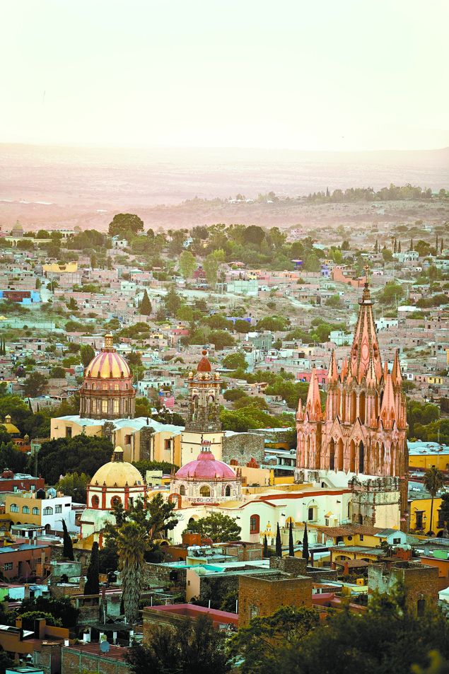 Vista do centro histórico de San Miguel de Allende, no Estado de Guanajuato