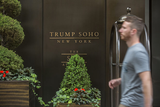 At the Trump SoHo New York, even the smallest rooms are a good 420 square feet, New York, June 28, 2016. Donald Trumps presidential candidacy has drawn attention not only to his policy positions, but also to everything that bears the Trump name, including about a dozen high-end hotels and resorts. (Hiroko Masuike/The New York Times) ORG XMIT: XNYT147