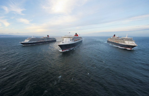 Navios de cruzeiro da Cunard, que vende roteiro de 120 dias