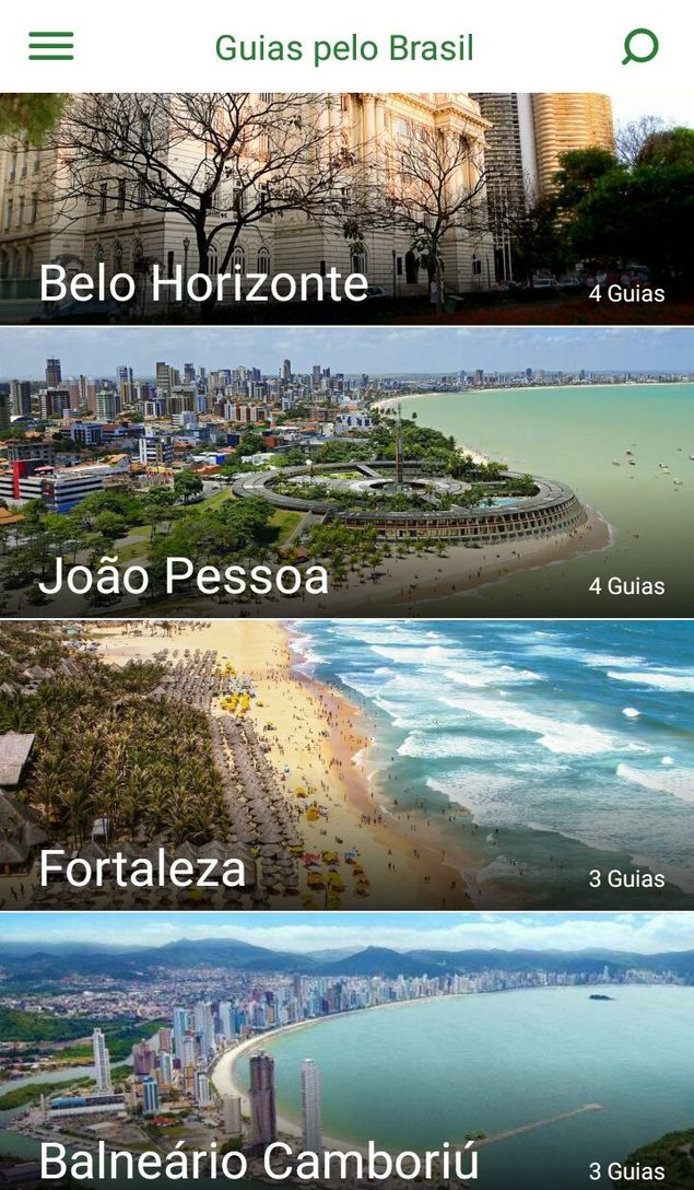 Aplicativo Guias pelo Brasil