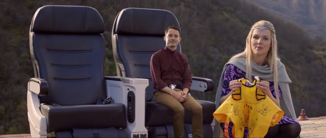 Vdeo de 2014 da Air New Zealand foi estrelado por atores da franquia 