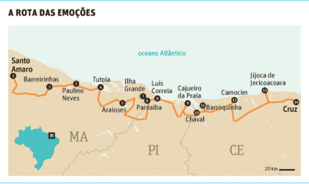 The Route of Emotions is a tour created by a partnership among Maranho, Piau and Cear states