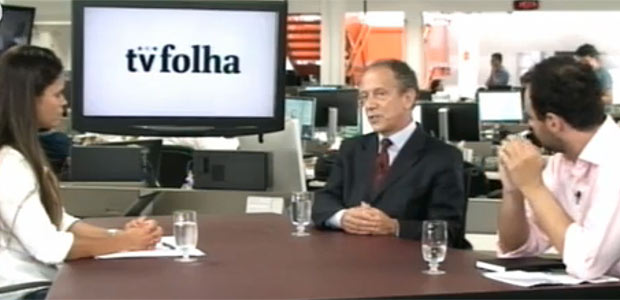 O secretrio-geral da CBF, Walter Feldman, durante entrevista ao TV Folha