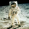 Neil Armstrong posa para a foto