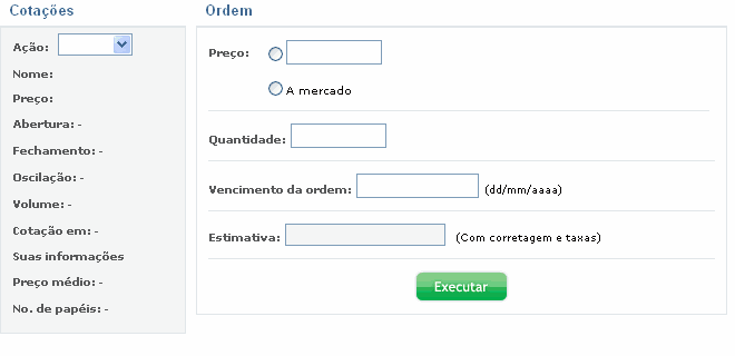 Vender Ações