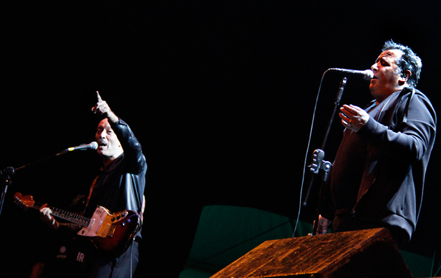Edgar Scandurra e Nasi, do Ira!, no show de abertura da 10� Edi��o da Virada Cultural, em S�o Paulo