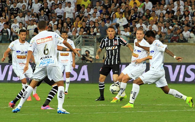 Guerrero durante jogo entre Bragantino x Corinthians