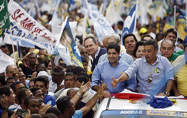 Aécio Neves (PSDB), durante a campanha presidencial de 2014