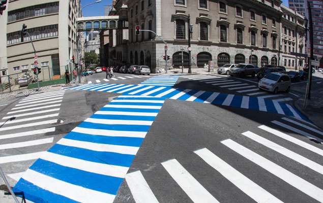 Nova faixa de pedestres, na diagonal, ser inaugurada na segunda-feira (8) em SP