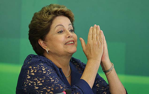 Brazilian President Dilma Rousseff attends a breakfast with journalists at Planalto Palace in Brasilia, on December 22