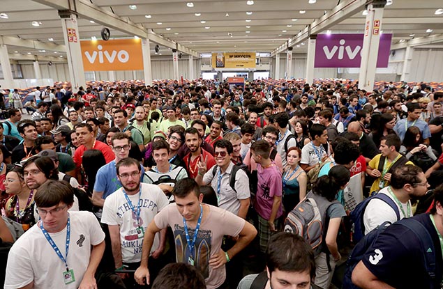 Movimentao na Campus Party 2015, evento de tecnologia que comea nesta tera-feira (3), no So Paulo Expo