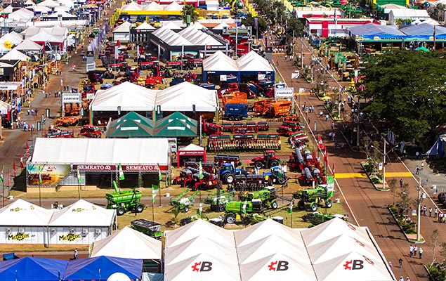 Vista area da Agrishow, feira agrcola realizada anualmente em Ribeiro Preto (Interior de SP)