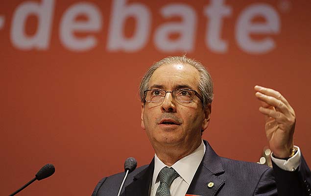 O presidente da Cmara dos Deputados, Eduardo Cunha, participa de almoo-debate promovido pelo Lide, em hotel na zona sul de SP