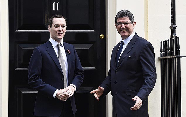 Ministro da Fazenda, Joaquim Levy, se rene com o chanceler do Tesouro britnico, George Osborne