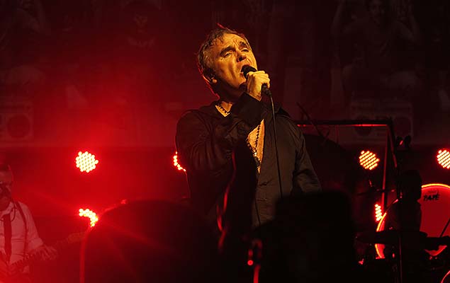 Show do cantor Morrissey no palco do teatro Renaut, em So Paulo, na noite desta tera-feira