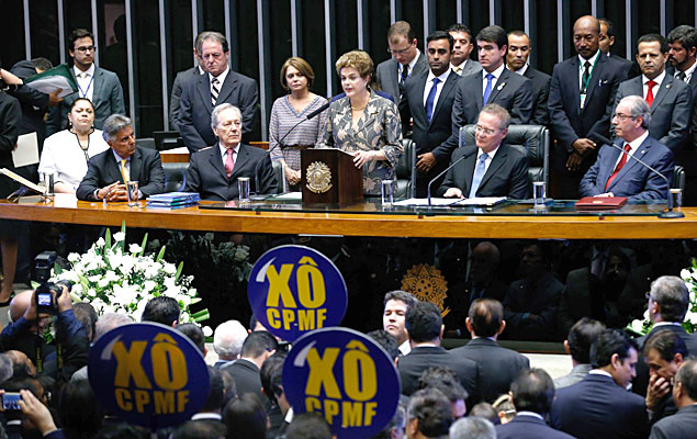 A presidente Dilma Rousseff participa de sessão solene de abertura do ano de trabalho do Congresso Nacional, em Brasília (DF)