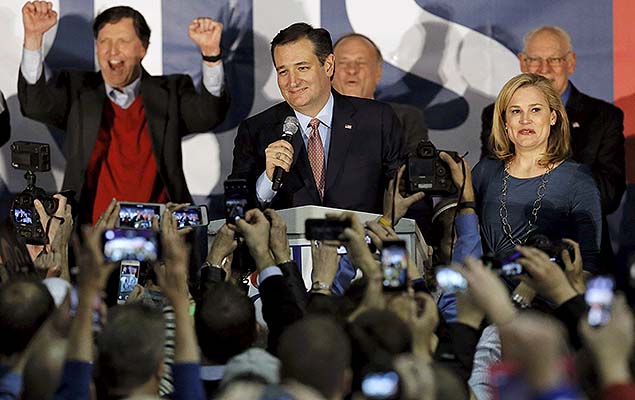 Ted Cruz derrotou Trump na primeira prvia entre os pr-candidatos republicanos, em Iowa