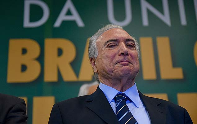 O presidente nacional do PMDB e vice-presidente da República, Michel Temer, lidera Caravana da Unidade em Belo Horizonte (MG)