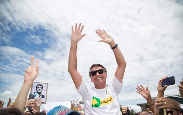 Bolsonaro em ato contra Dilma