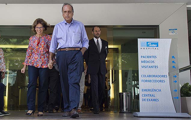 Governador licenciado do Rio de Janeiro, Luiz Fernando Pezo, recebe alta no hospital Pr-Cardaco, na manh desta quinta-feira