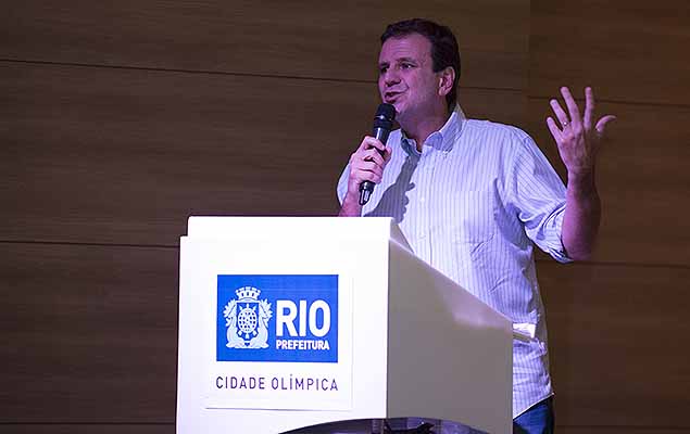O prefeito Eduardo Paes apresenta apresenta plano operacional da cidade para as Olimpadas