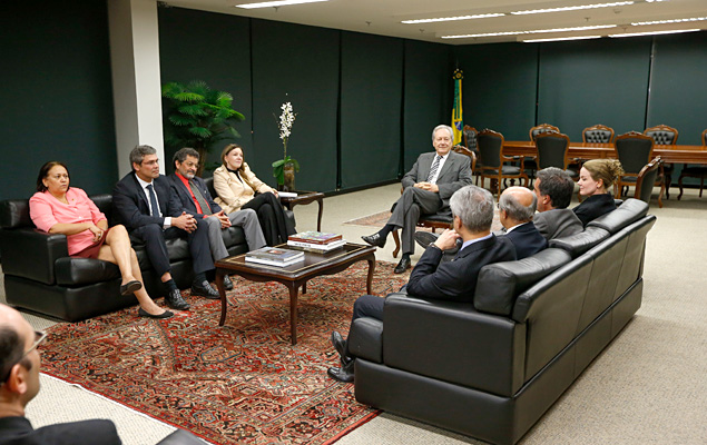 O presidente do STF, Ricardo Lewandowski, recebe senadores do PT e Jos Eduardo Cardozo