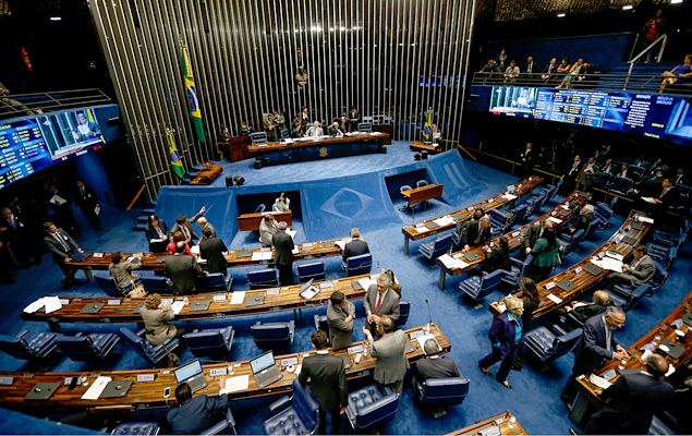 Sesso deliberativa do Senado Federal, sob a presidncia do senador Renan Calheiros (PMDB-AL), em Braslia 