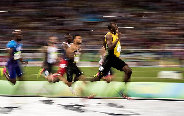O jamaicano Usain Bolt vence prova dos 200 m na Rio-2016