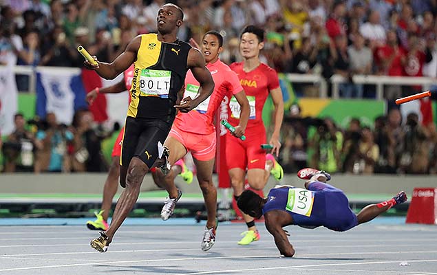 Jamaica vence o revezamento 4 x 100 e Bolt ganha seu 9 ouro em Olimpadas, durante os Jogos do Rio, na noite desta sexta-feira
