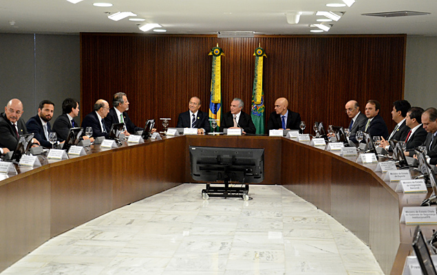 O presidente Michel Temer (PMDB-SP) realiza primeira reunião ministerial para dar a orientação geral sobre como será o governo peemedebista