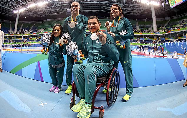 Daniel Dias, Joana Maria Silva, Clodoaldo SIlva e Edenia Garcia ganham a prata no revezamento 4x50 m livre, na Paraolimpada do Rio