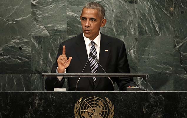 O presidente Barack Obama faz seu ltimo discurso na Assembleia Geral da ONU, em Nova York, neste ms 